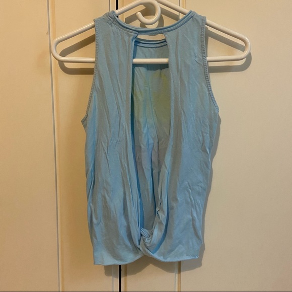 Open back blue Soulcycle tank top - Picture 2 of 2
